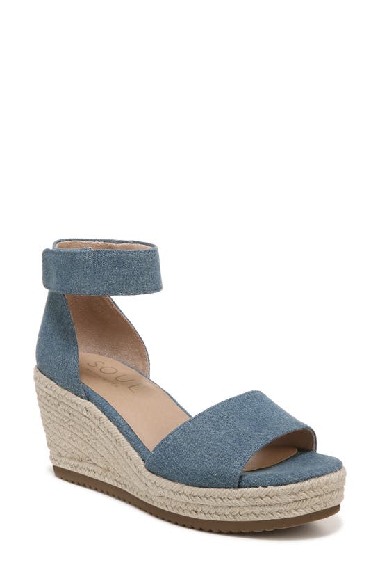 SOUL NATURALIZER OAKLEY ANKLE STRAP PLATFORM WEDGE ESPADRILLE SANDAL