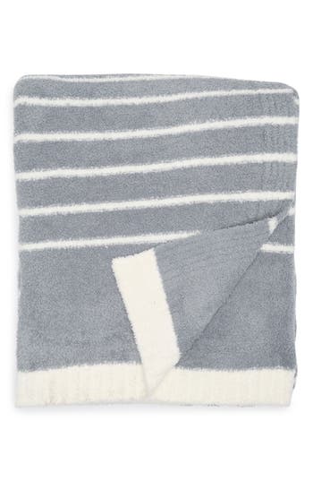 Barefoot Dreams ® Cozychic® Horizontal Stripe Throw Blanket In Moonbeam-pearl