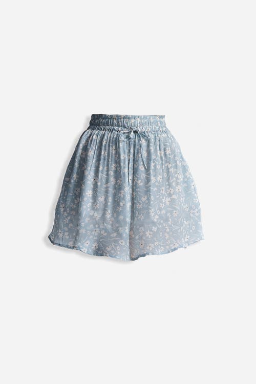 Shop Reistor Drawstring Short Skirt In Floral Poetry