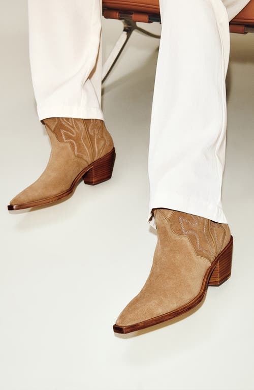 Reformation Otto Mini Western Boot In Toasted Coconut