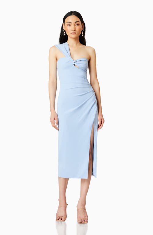 Shop Elliatt Fawn One-shoulder Cocktail Dress In Sky Blue