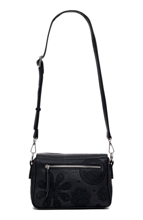 Shop Desigual Dejavu Faux Leather Shoulder Bag In Black