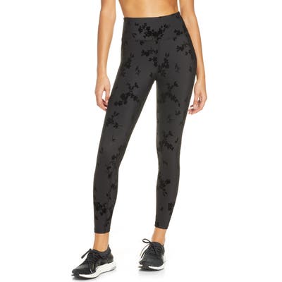 Soul By Soulcycle Flocked Velvet Tights, Black