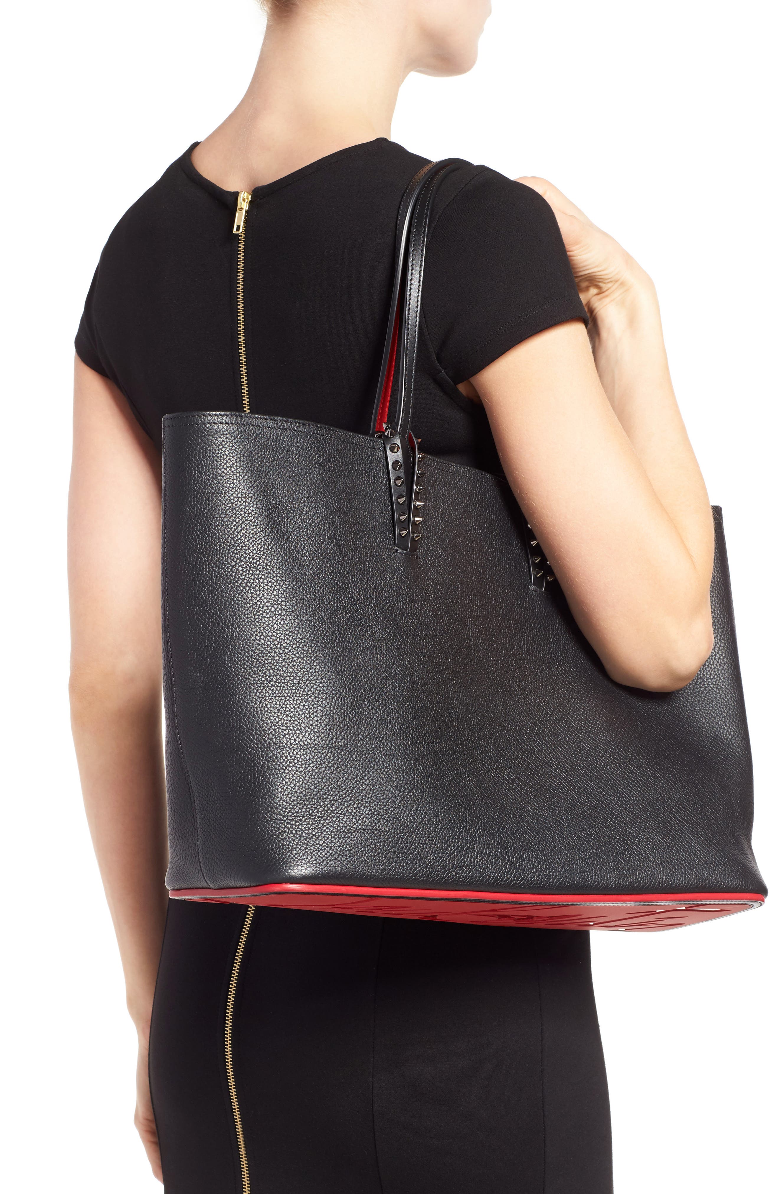 christian louboutin cabata calfskin leather tote