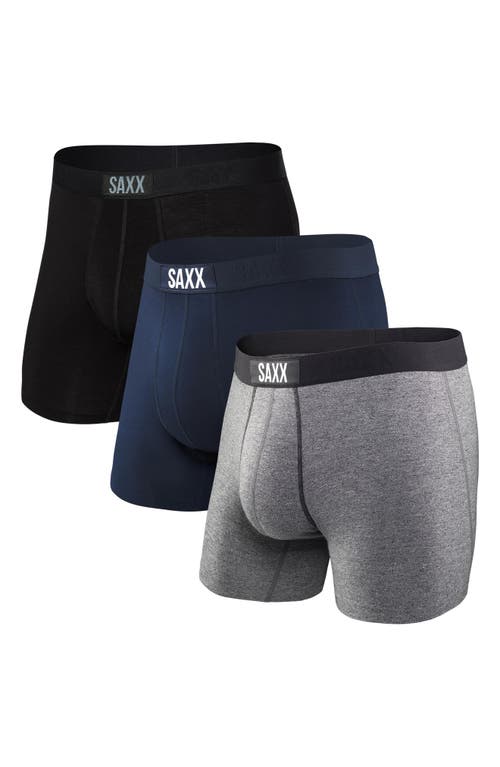 Saxx 3-pack In Black/grey/navy
