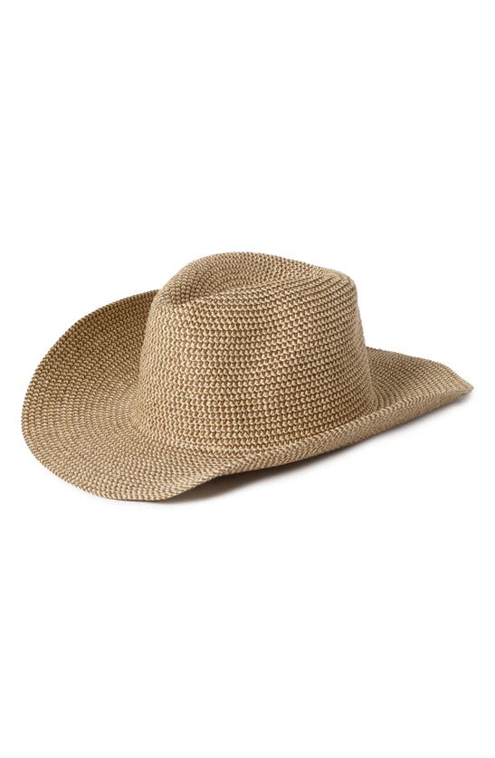 Shop David & Young Straw Cowboy Hat In Light Brown