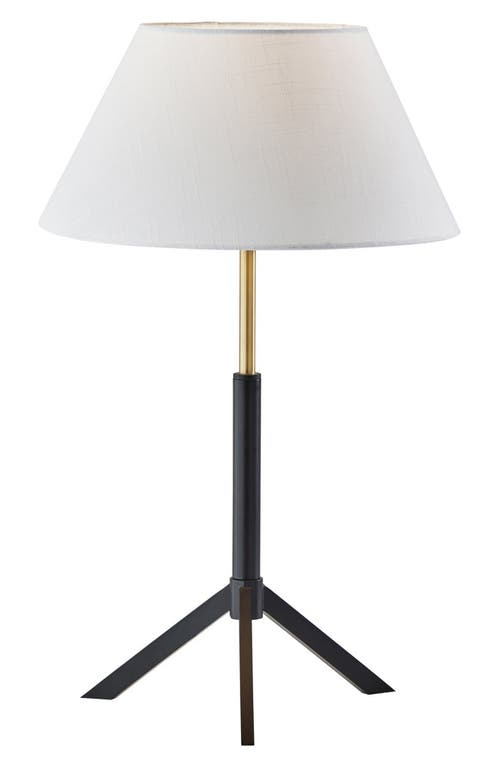 Shop Adesso Lighting Harvey Table Lamp In Black W/brass Accents