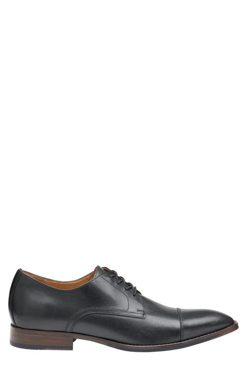 Johnston & Murphy Richland Oxford Mens W Black Cap Toe Dress Shoes Ver461 In Black Full Grain