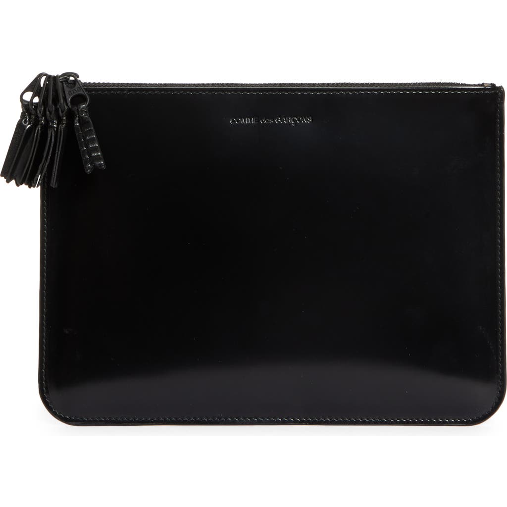COMME DES GARÇONS COMME DES GARÇONS WALLETS LARGE ZIPPER MEDLEY LEATHER POUCH