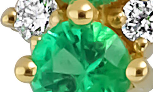 Bony Levy El Mar Emerald & Diamond Stud Earrings In 18k Yellow Gold