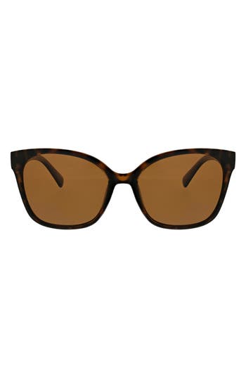 Oscar De La Renta Modern 54mm Square Butterfly Polarized Sunglasses In Tortoise