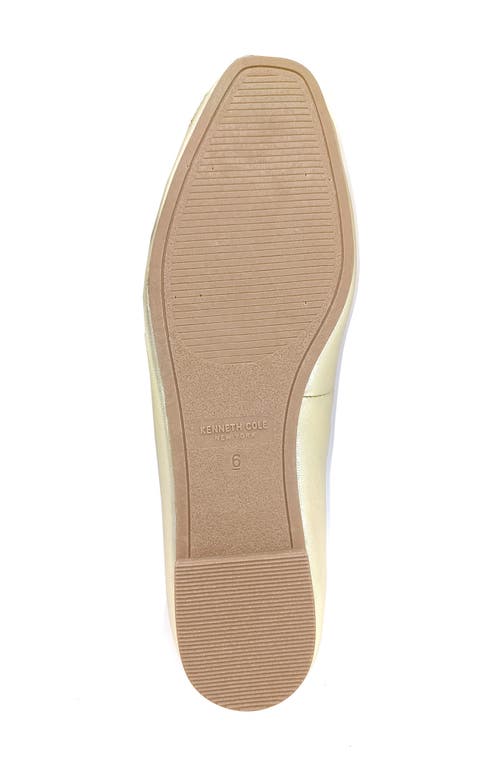 Kenneth Cole Myra Mary Jane Flat In Soft Gold Leather