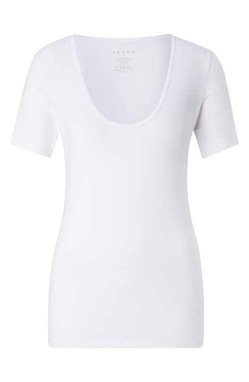 Falke Daily Climate Control Cotton Blend T-shirt In White