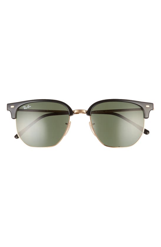 Shop Ray Ban Ray-ban Clubmaster 55mm Square Sunglasses In Black