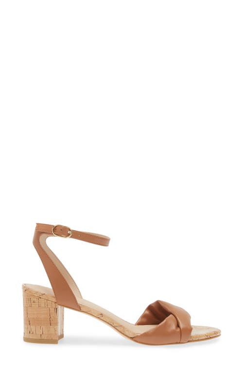 Shop Stuart Weitzman Everly Block Heel Sandal In Nougat