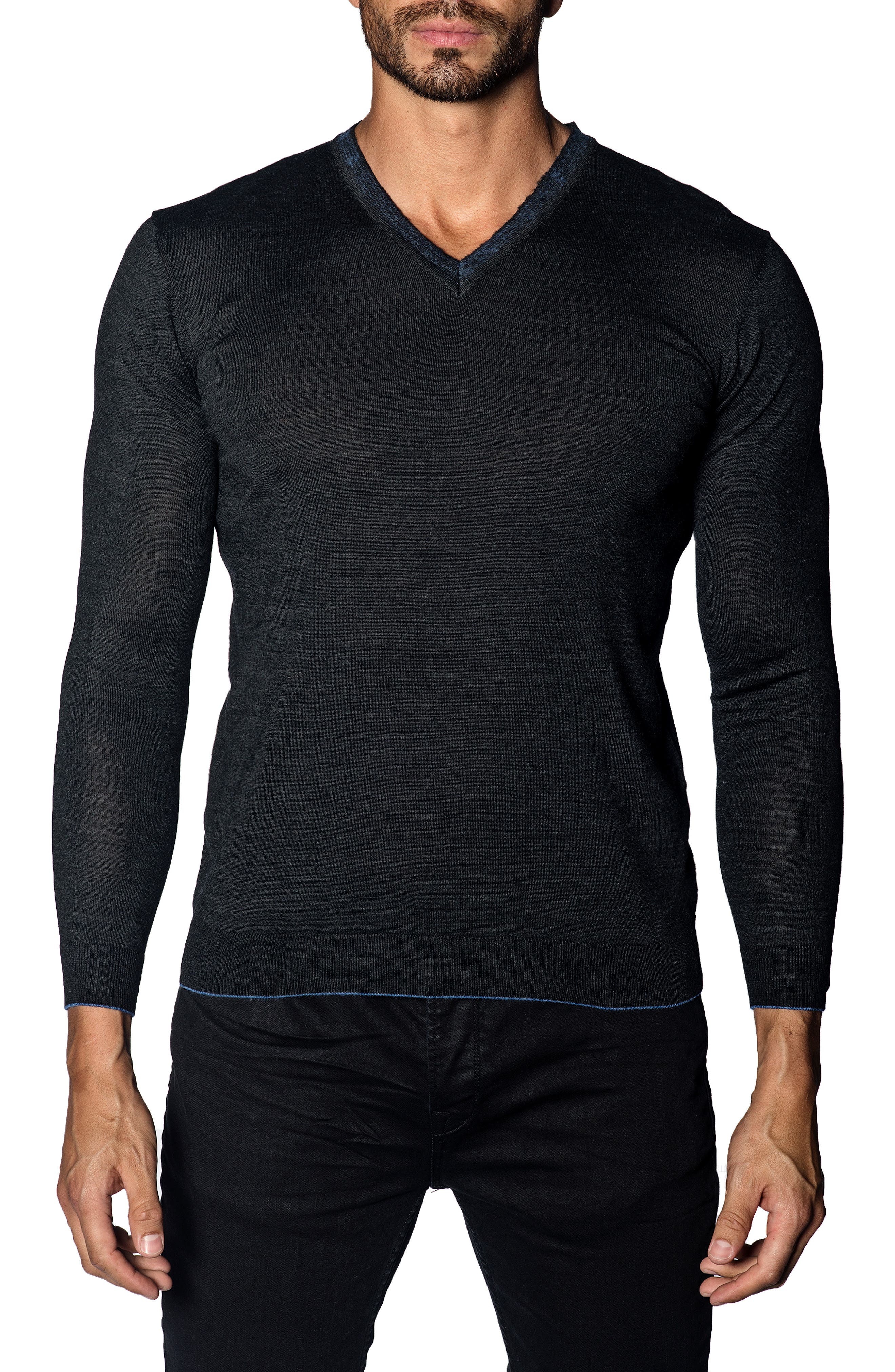 Jared Lang Trim Fit V-Neck Sweater
