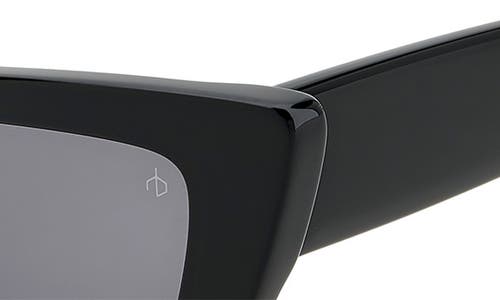 Rag & Bone 53mm Polarized Cat Eye Sunglasses In Black/gray Polarized
