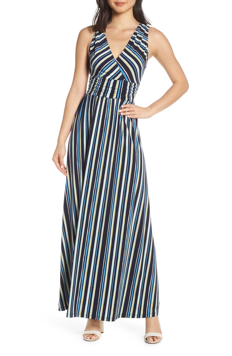 Leota Athena Stripe Sleeveless Maxi Dress | Nordstrom