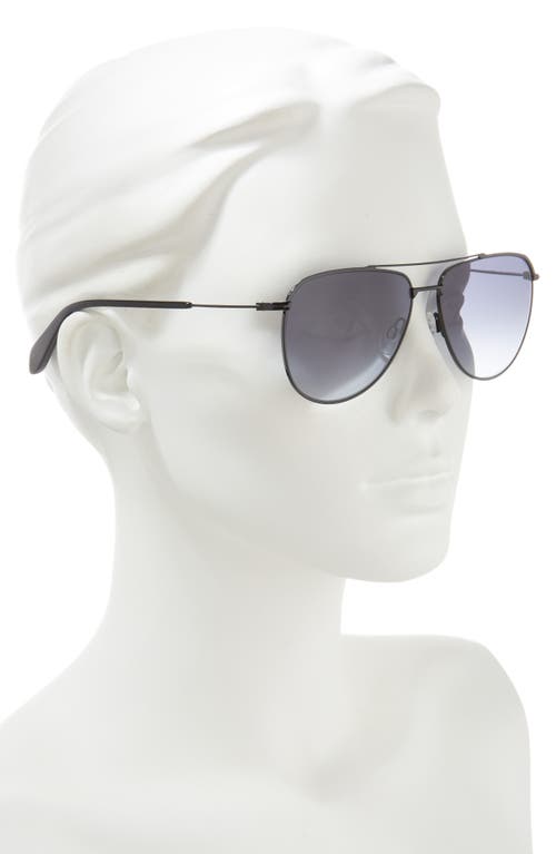 Shop Rag & Bone 59mm Aviator Sunglasses In Black Palladium/grey Shaded