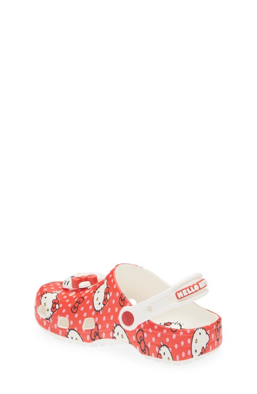 Crocs Girls Classic Clogs Hello Kitty In Red/multi