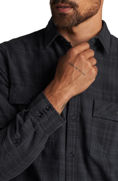 Rowan Redding Plaid Flannel Button-up Shirt In Midnight Plaid