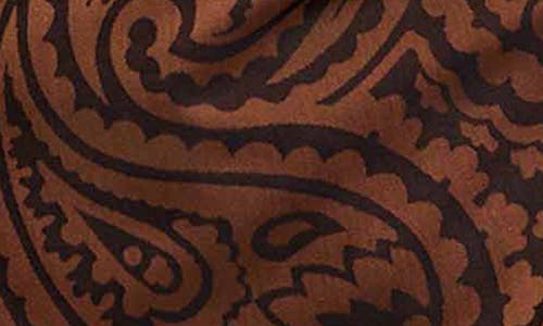 Foxcroft Saline Paisley Jacquard Wrap Top In Macchiato/black