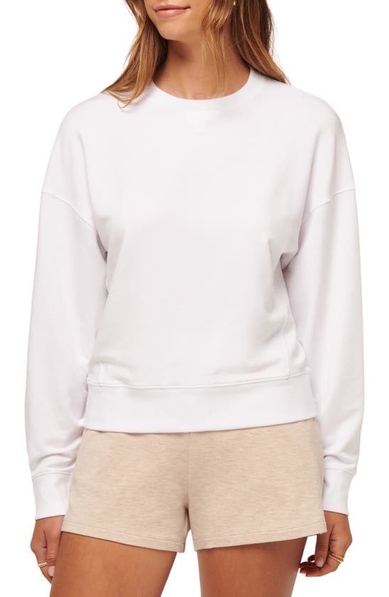 Travis Mathew Cloud Sweatshirt In White