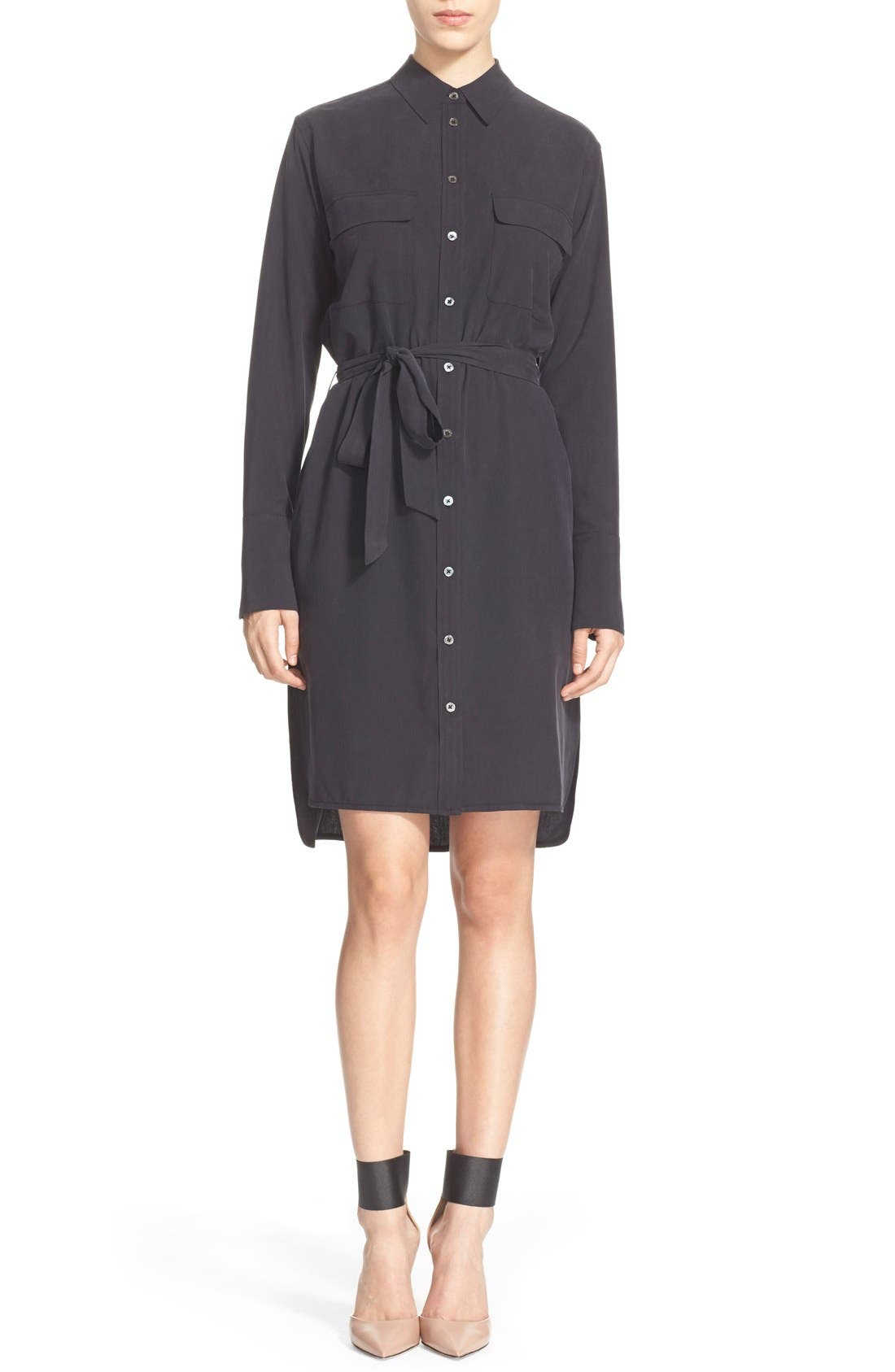 equipment silk shirt dress