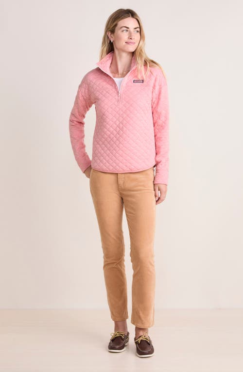 Vineyard Vines Dreamcloth® Quilted Shep Half Zip Pullover In Palm Beach Heather