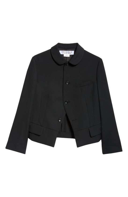Shop Comme Des Garçons Comme Des Garçons Wool Gabardine Jacket In Black