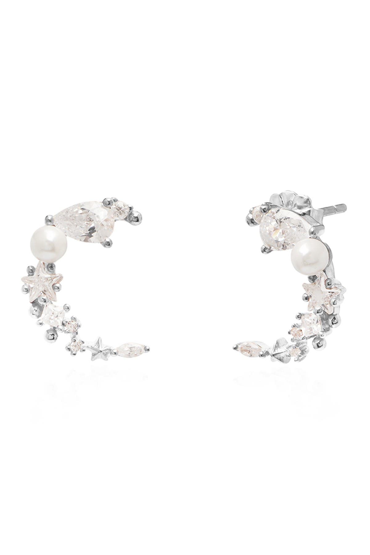moon earrings sterling silver