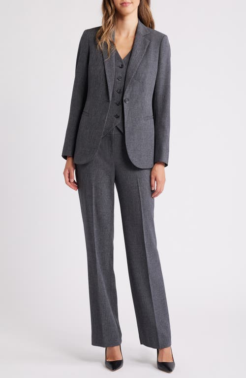 Anne Klein Women's Pintucked Straight-leg Pants In Anne Black Multi