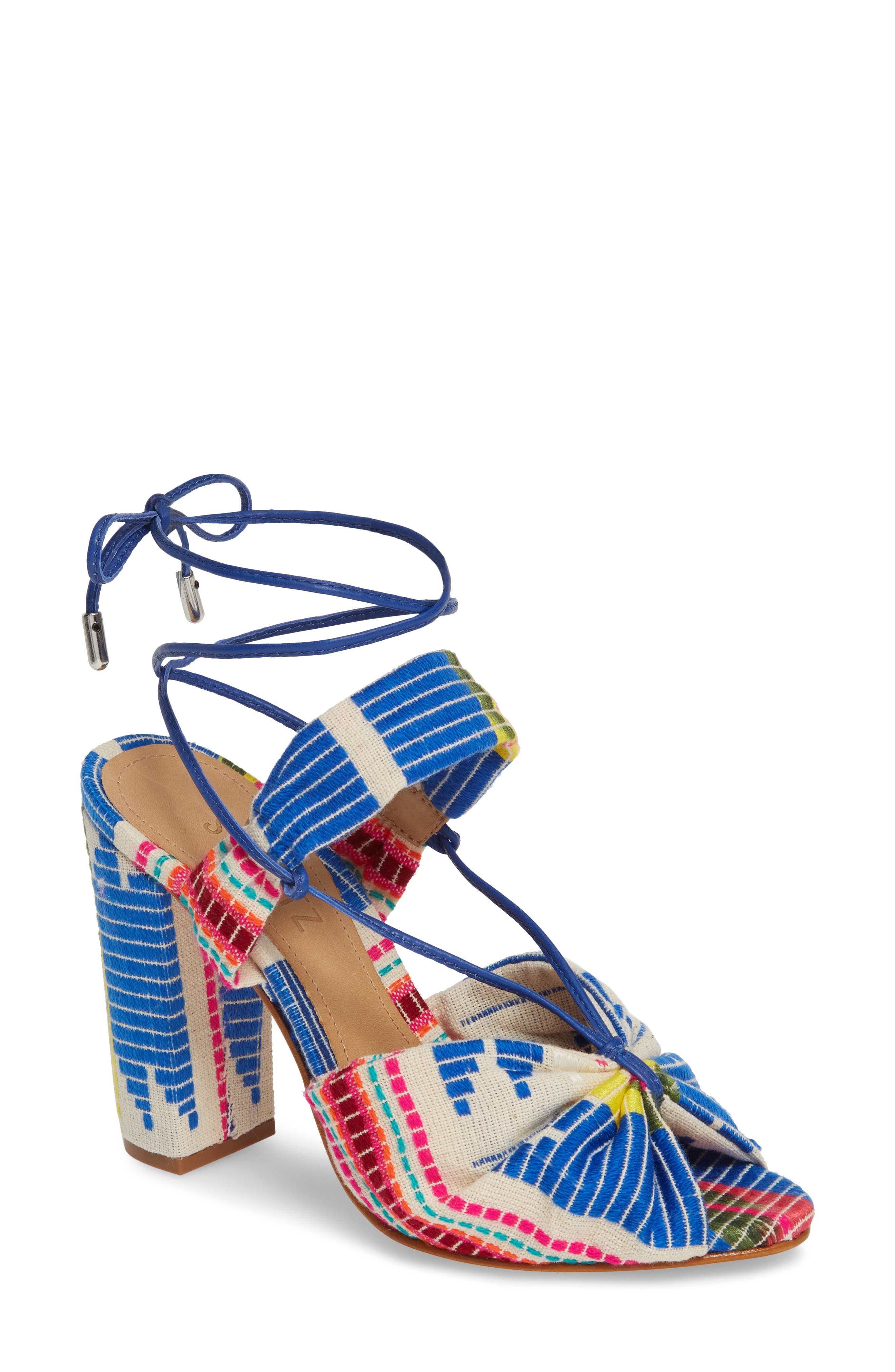 Schutz Ailika Lace-Up Sandal- Blue