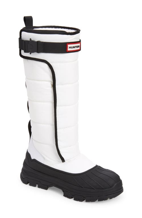 Hunter Intrepid Tall Waterproof Snow Boot White/Black at Nordstrom,