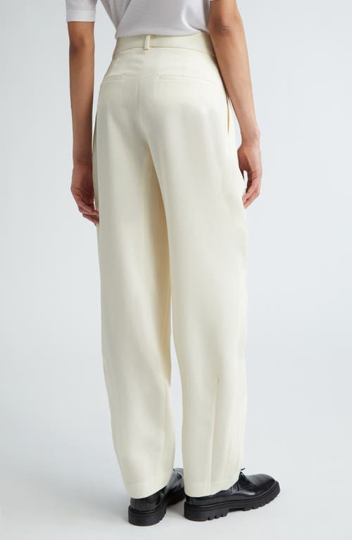 Shop Partow Madison Virgin Wool Twill Pants In Ivory