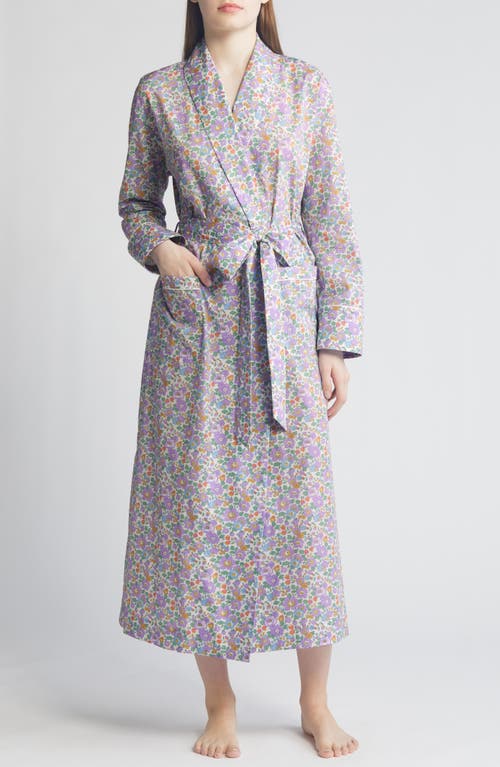Classic Tana Floral Cotton Robe in Lilac