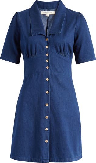 Organic cotton denim shirtdress