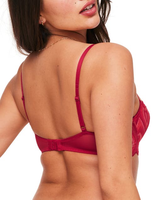 Adore Me Amorina Contour Balconette Bra In Dark Red