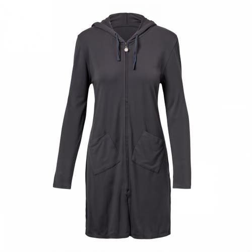 Uv Skinz Full Zip Island Beach Jacket In Charcoal