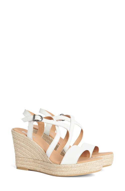 Lucia Espadrille Wedge Sandal in White