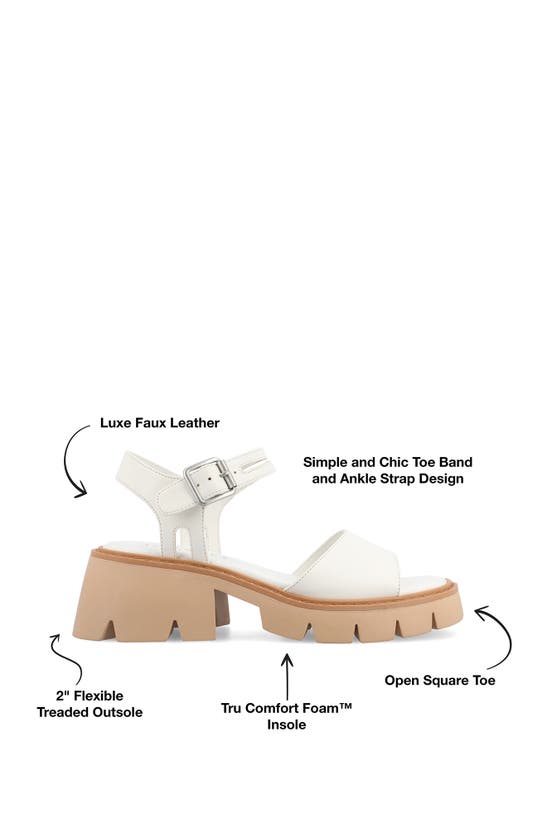 Shop Journee Collection Lug Platform Sandal In White