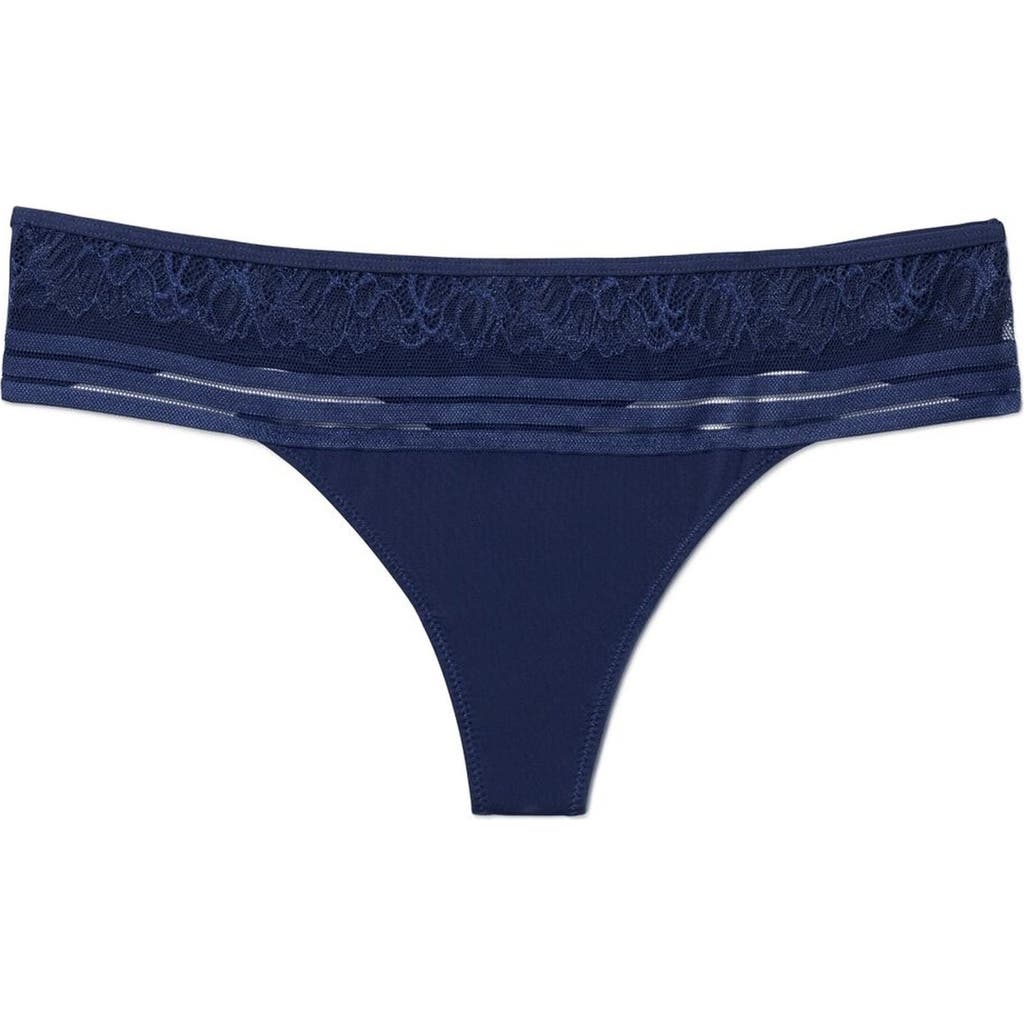 Shop Adore Me Amellia Thong Panties In Dark Blue