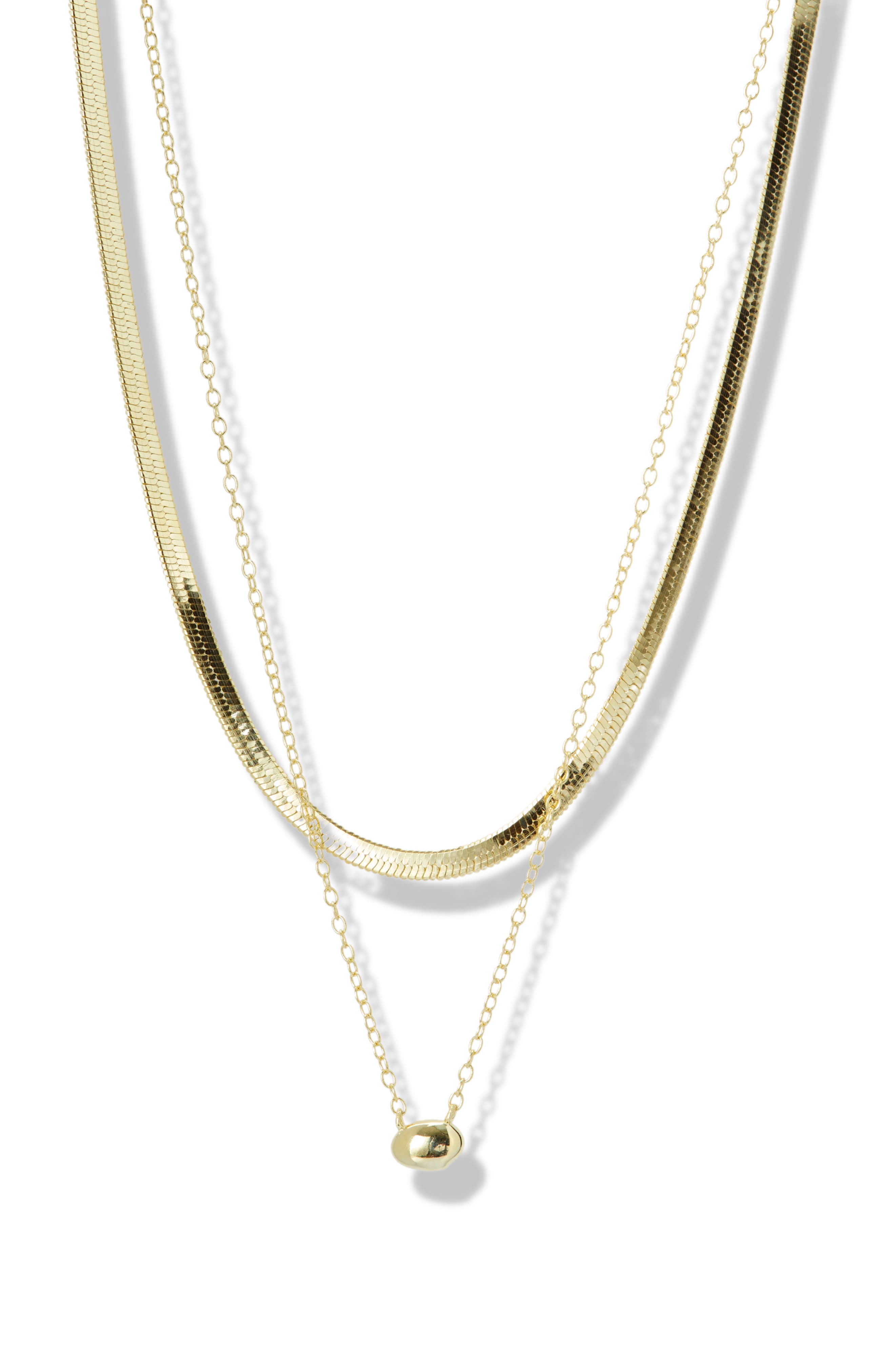 argento vivo herringbone chain necklace