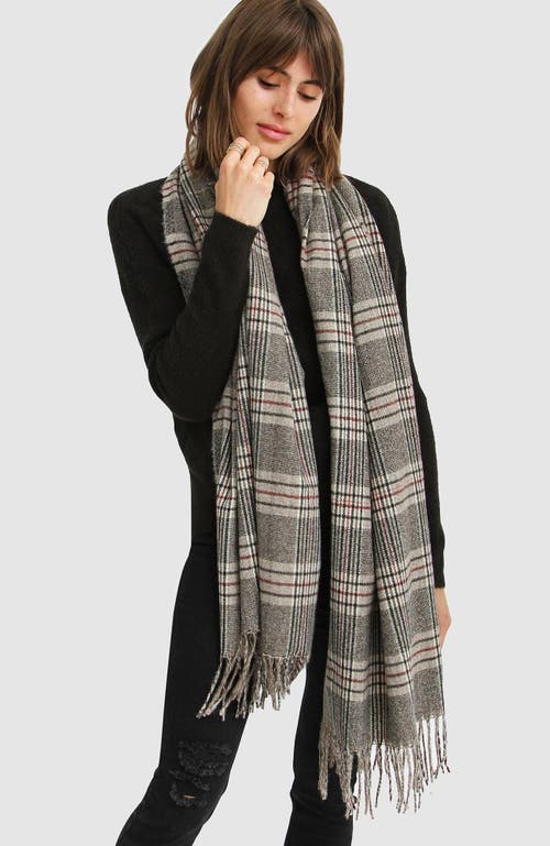 Shop Belle & Bloom Apen Plaid Scarf In Military