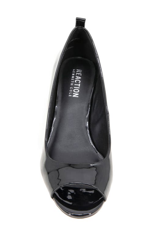 Reaction Kenneth Cole Elinor Wedge Pump In Black Patent