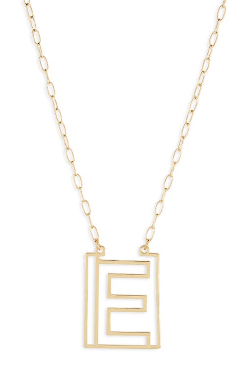 BP. Initial Pendant Necklace in E- Gold