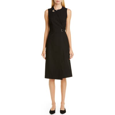 Rosetta Getty Grommet Wrap Dress, Black