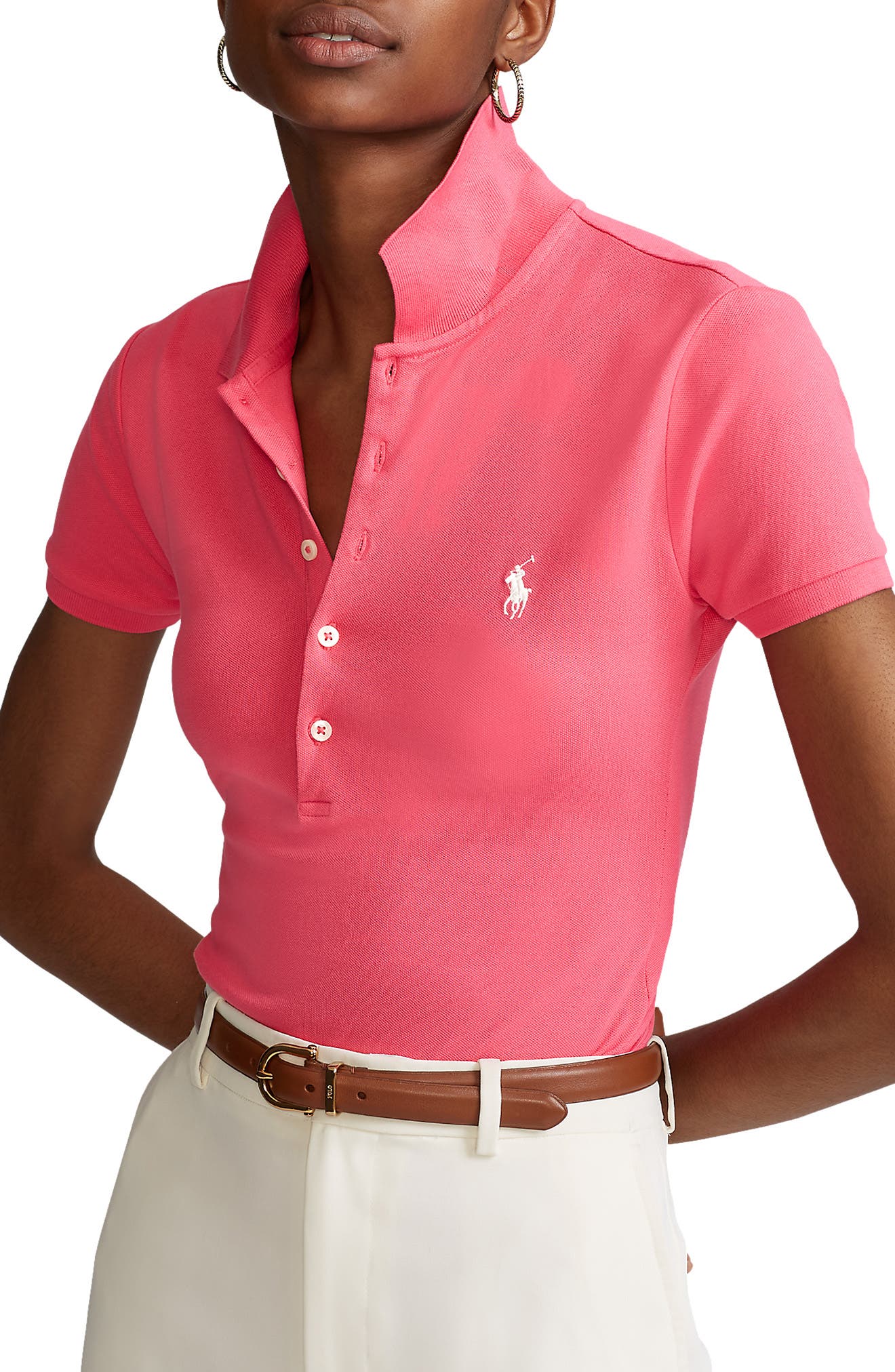 ladies pink ralph lauren shirt