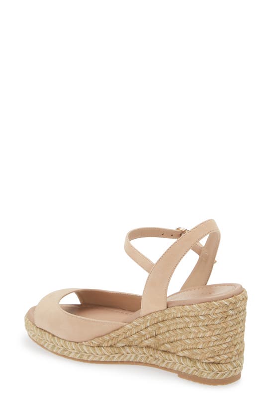 Shop Stuart Weitzman Tia Espadrille Wedge Sandal In Adobe