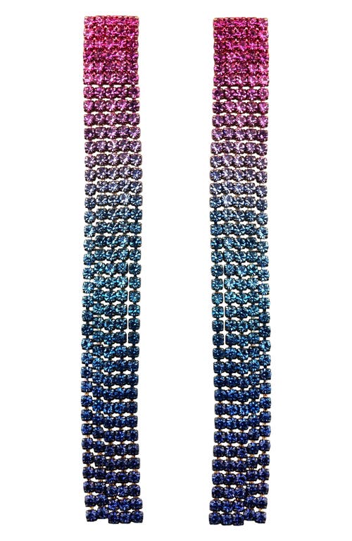 Shop Panacea Ombré Fringe Drop Earrings In Multi